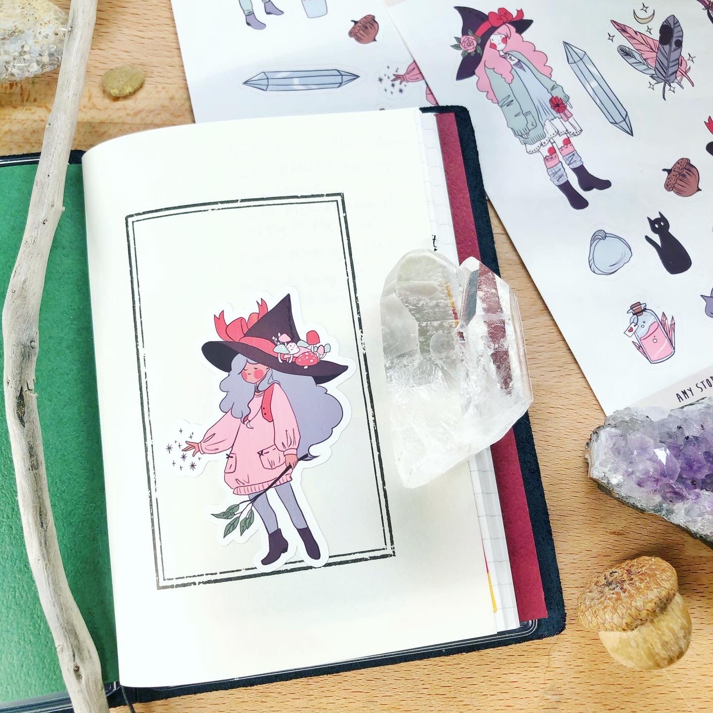 Little Witches Sticker Set for Planners, Journals, Scrapbooking, Grimoires and more!