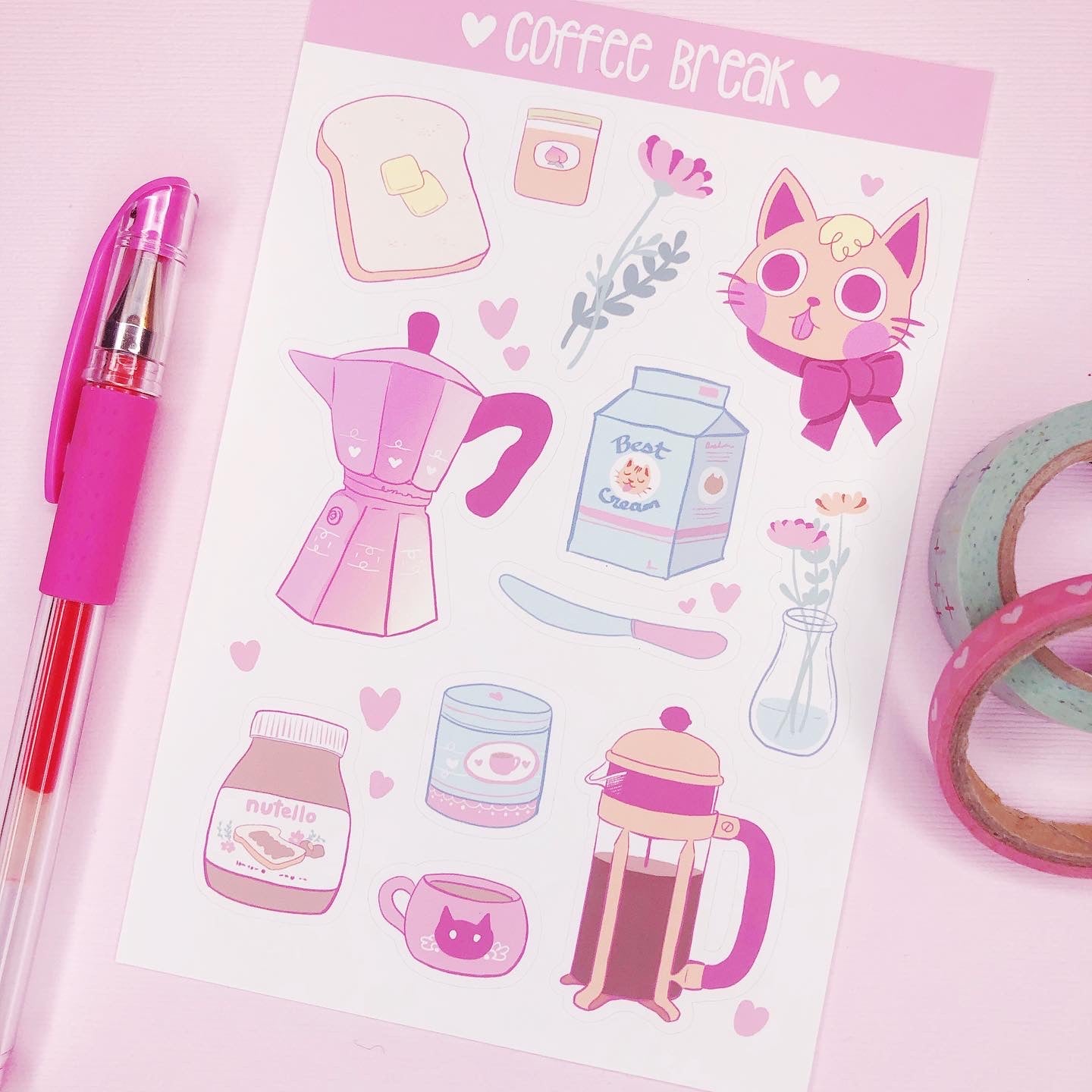 Cute Coffee Themed Stickers for Planners Journaling Scrapbooking and More!