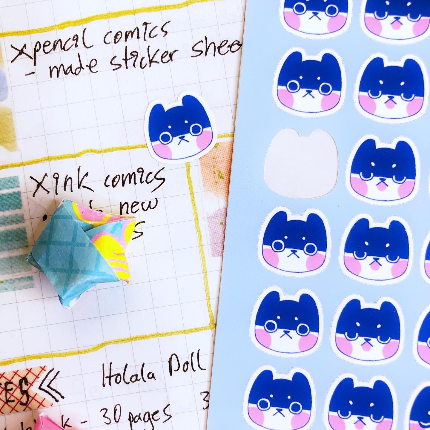 Cute Kawaii Kitty Cat Mood Tracker Stickers for Planners, Journals and more!