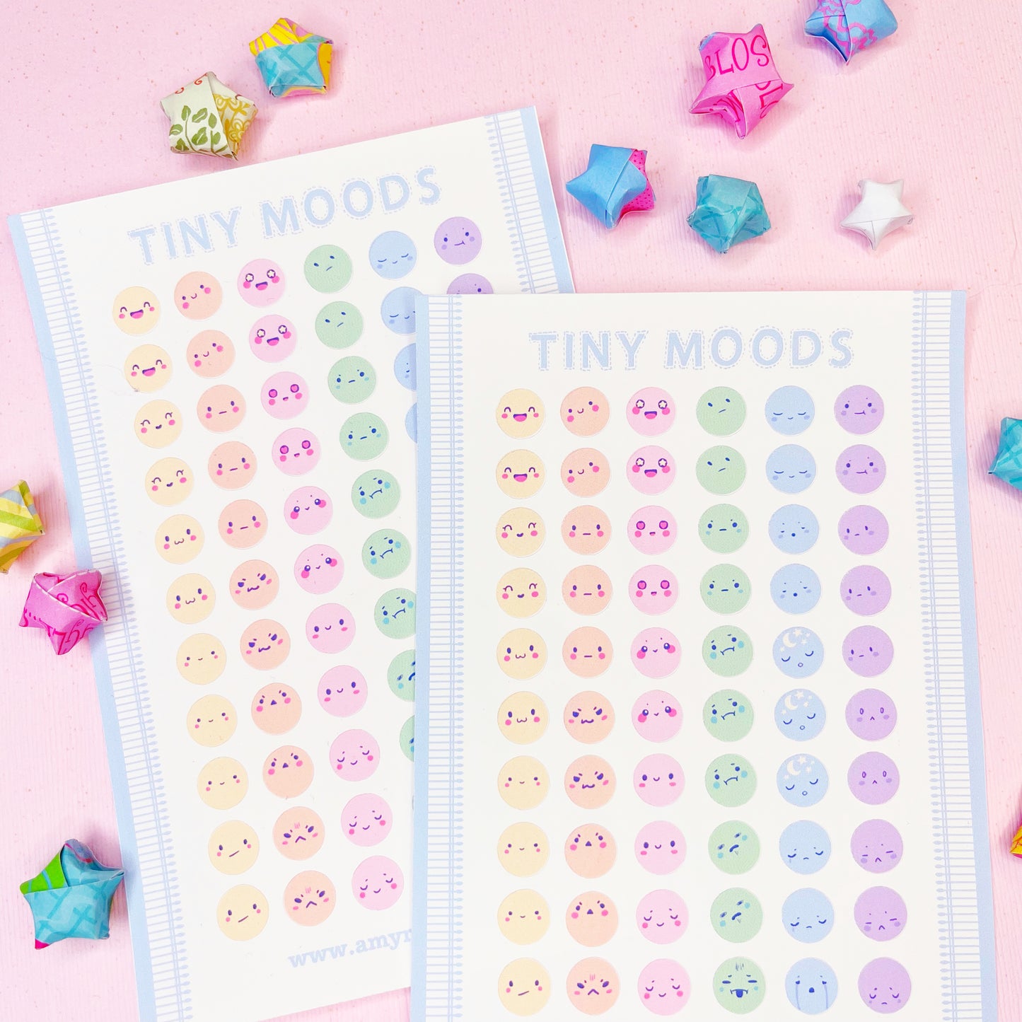 Cute Tiny Pastel Mood Stickers for Planners, Journals and more!