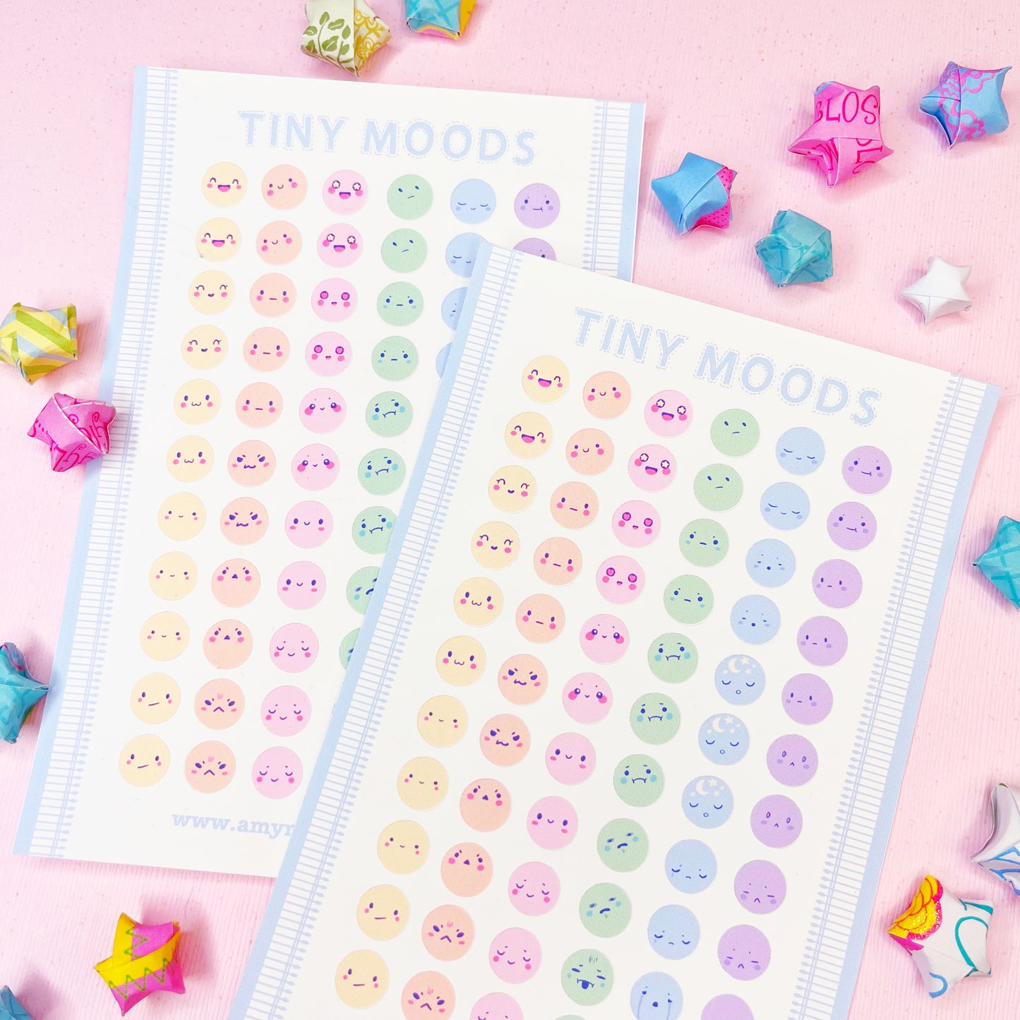 Cute Tiny Pastel Mood Stickers for Planners, Journals and more!