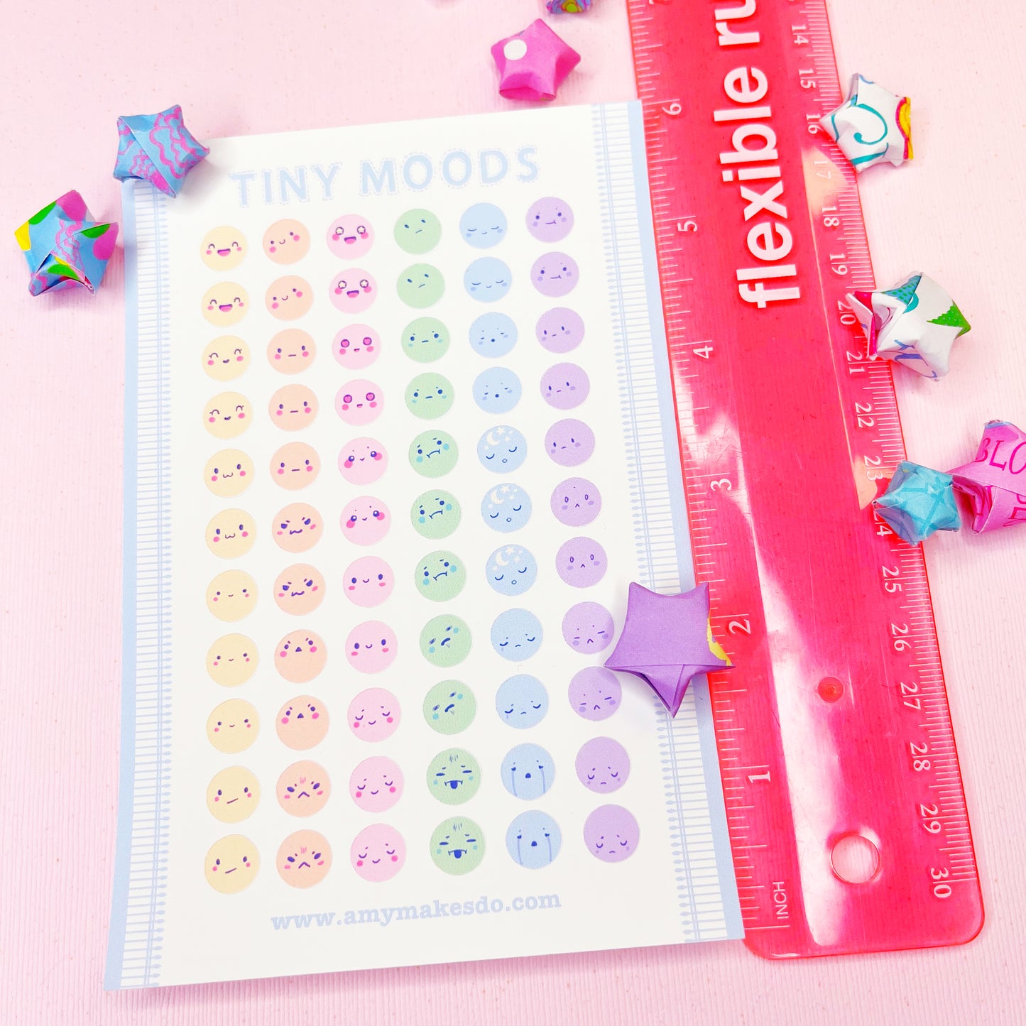 Cute Tiny Pastel Mood Stickers for Planners, Journals and more!