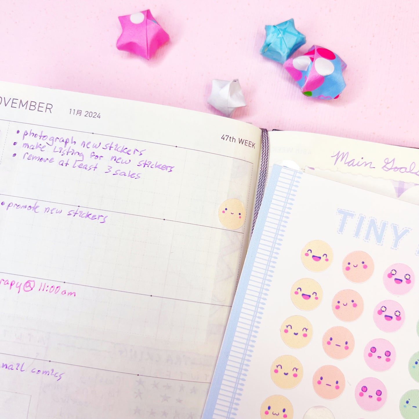 Cute Tiny Pastel Mood Stickers for Planners, Journals and more!