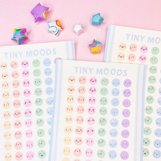 Cute Tiny Pastel Mood Stickers for Planners, Journals and more!