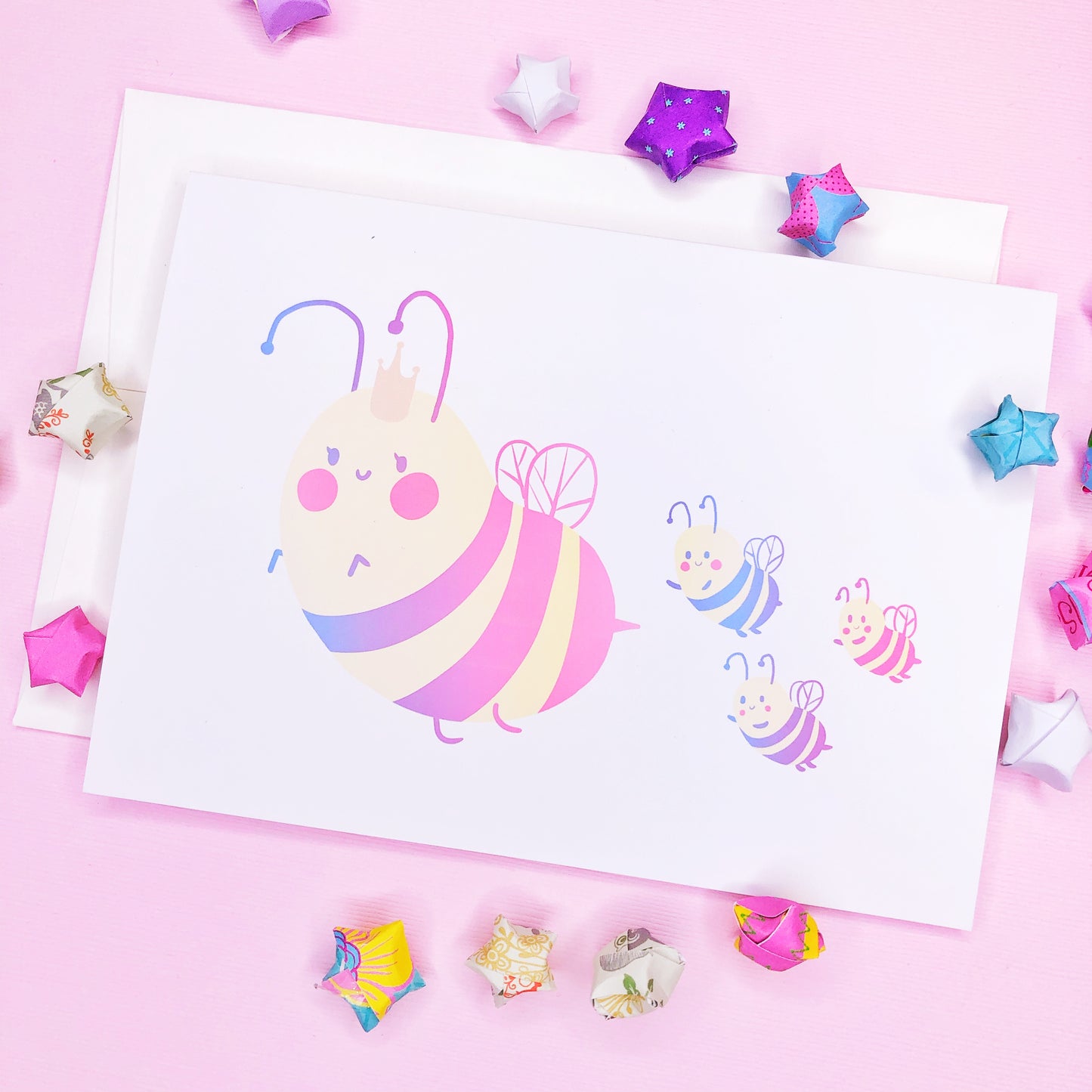 Cute Happy Mother's Day to the Queen Bee Card with Baby Bees