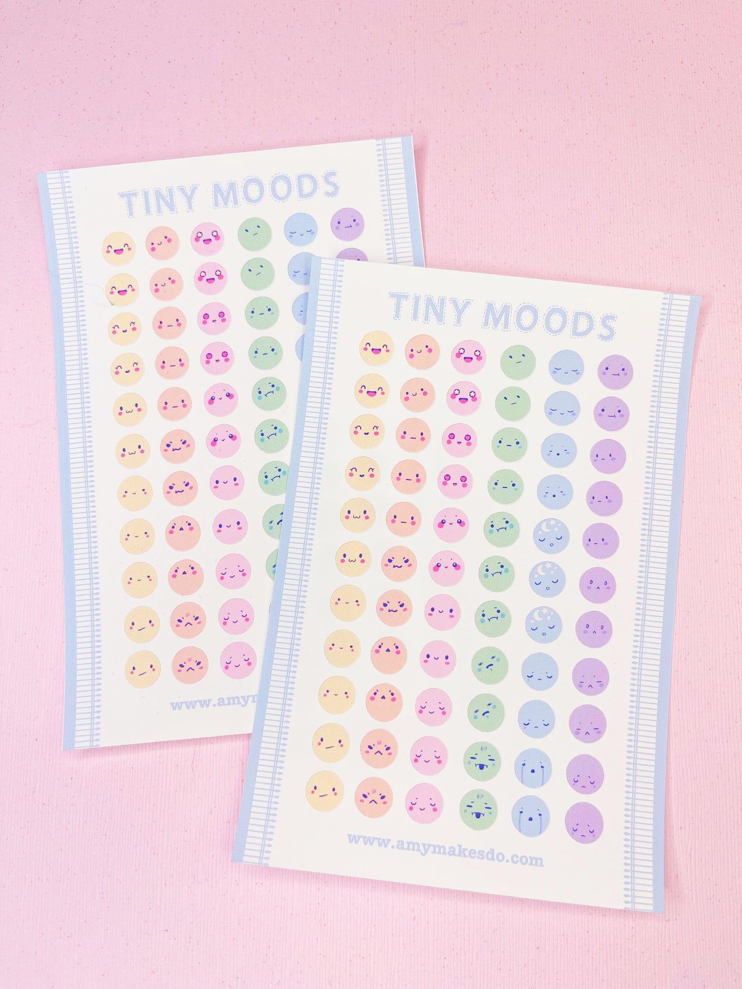 Cute Tiny Pastel Mood Stickers for Planners, Journals and more!