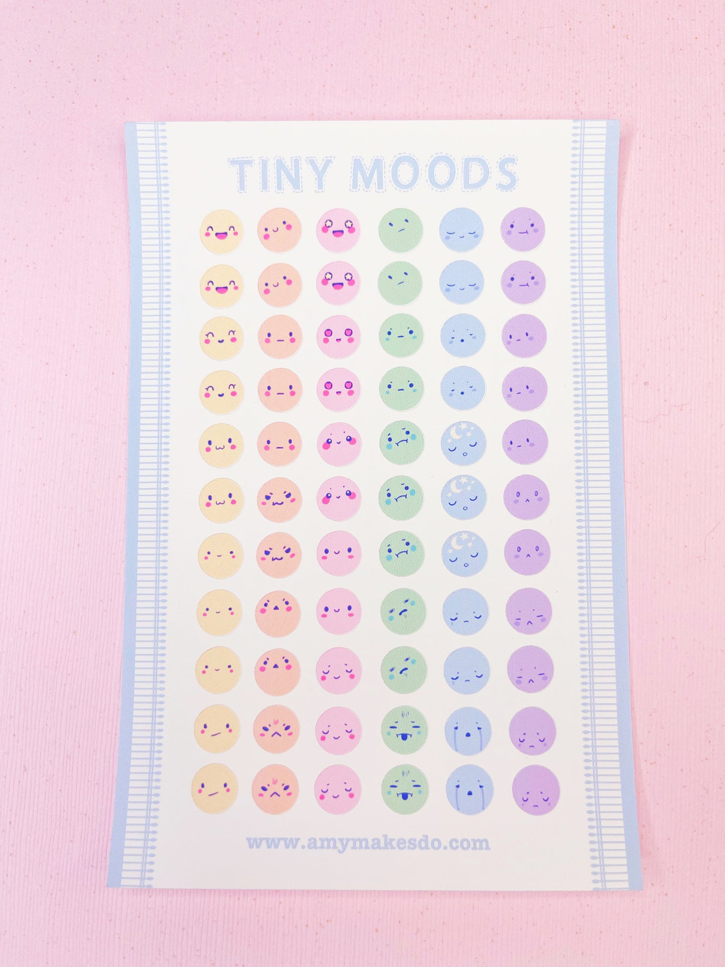 Cute Tiny Pastel Mood Stickers for Planners, Journals and more!