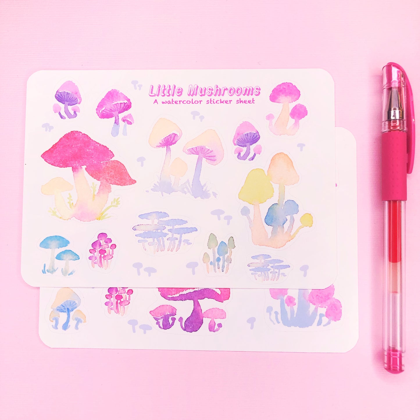 Watercolor Mushroom Stickers for Planners, Journals, Grimoire, Scrapbooking, Notebooks and more!