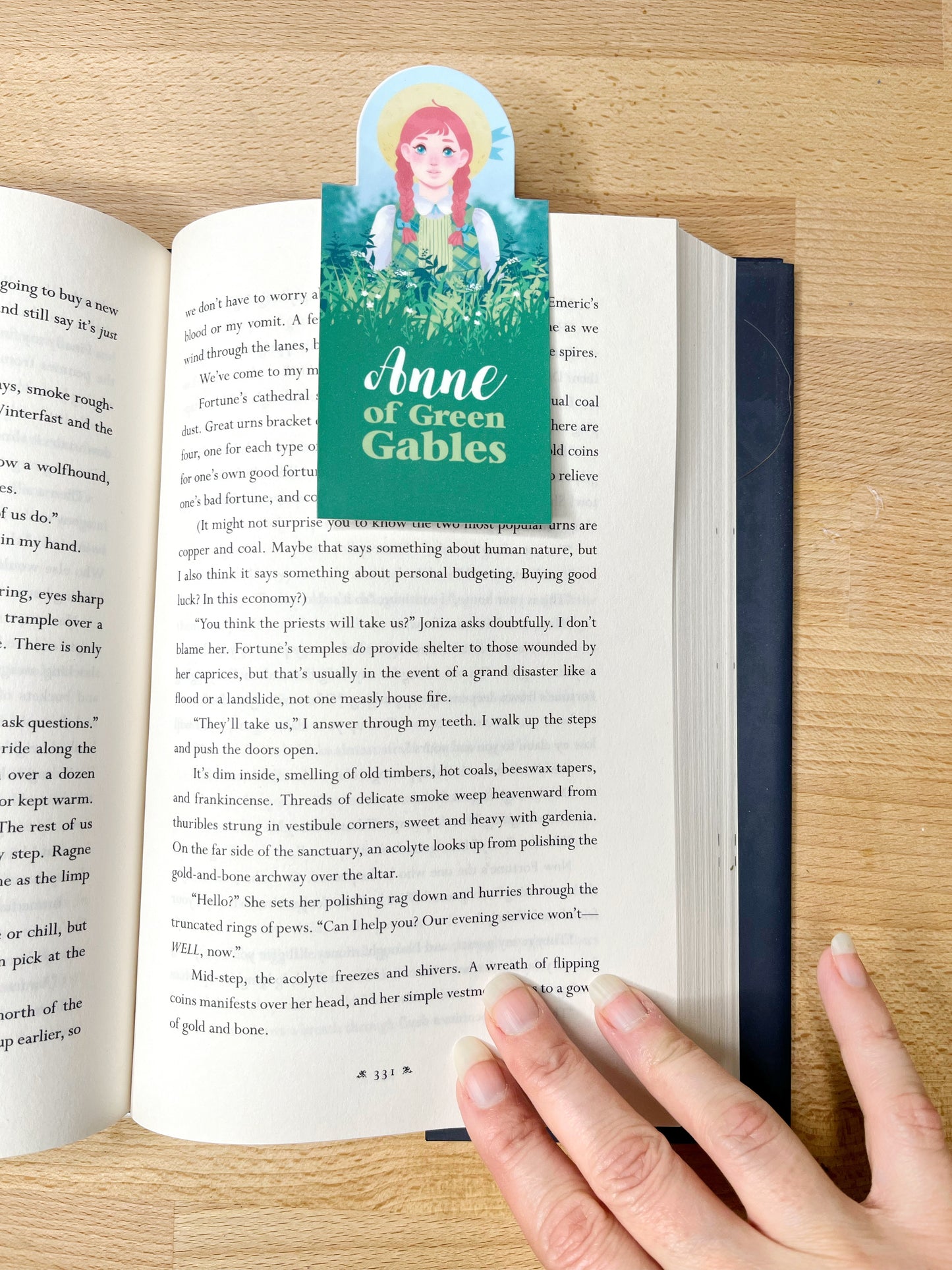 Cute Anne of Green Gables Magnetic Bookmark for Book Lovers and Readers