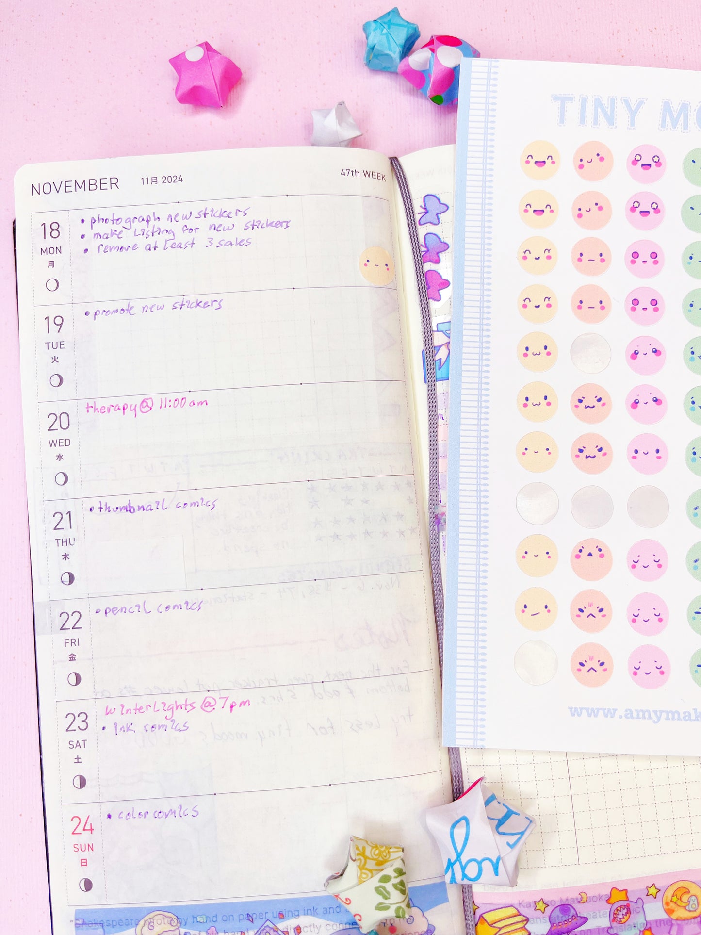 Cute Tiny Pastel Mood Stickers for Planners, Journals and more!