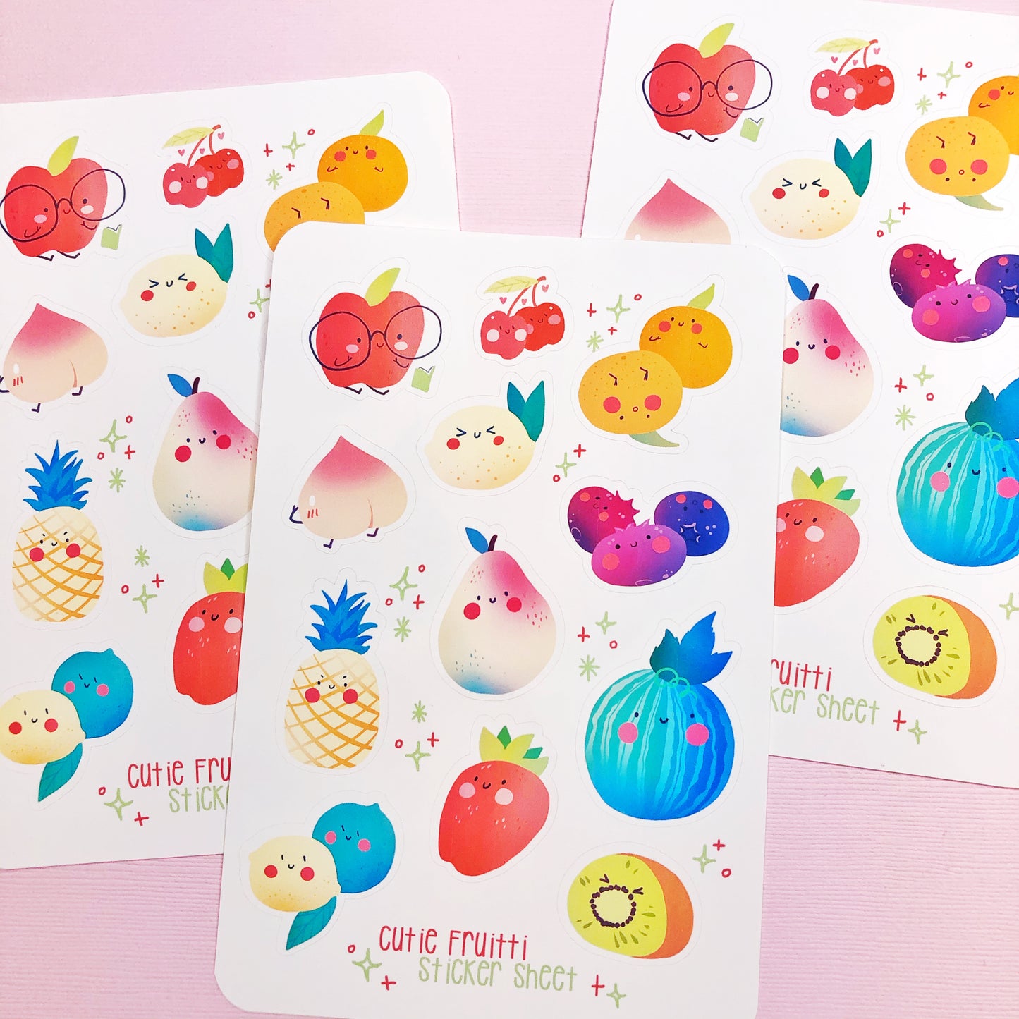 Kawaii Cute Fruit Stickers for Planners, Bullet Journal, Art Journals and more!