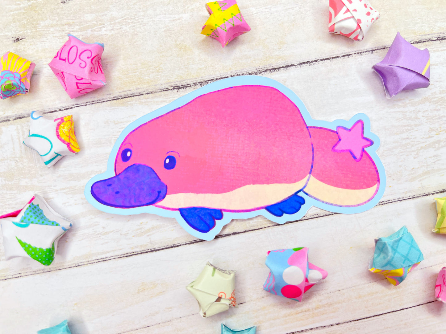 Cute kawaii Platypus stickers for water bottles, laptop, scrapbooking, planners and more!