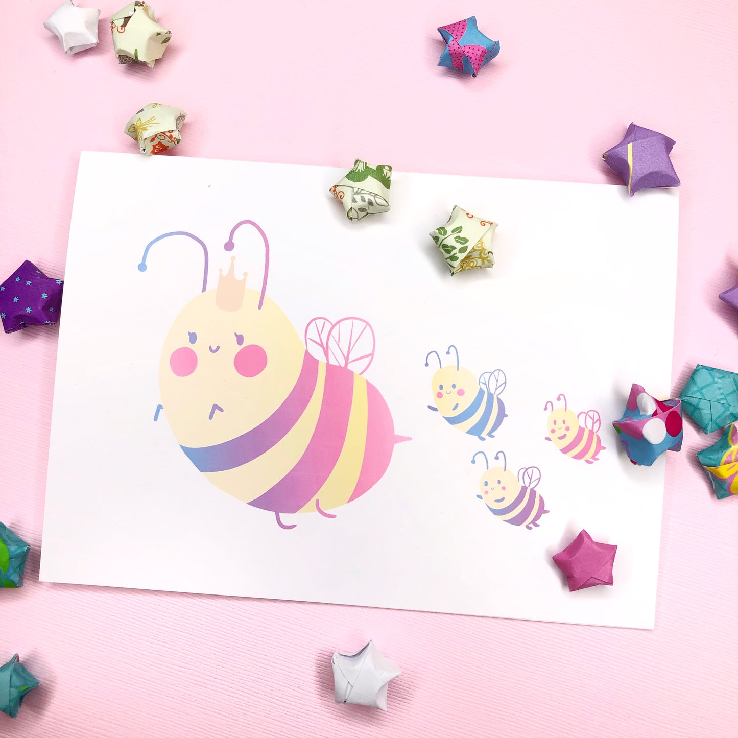 Cute Happy Mother's Day to the Queen Bee Card with Baby Bees