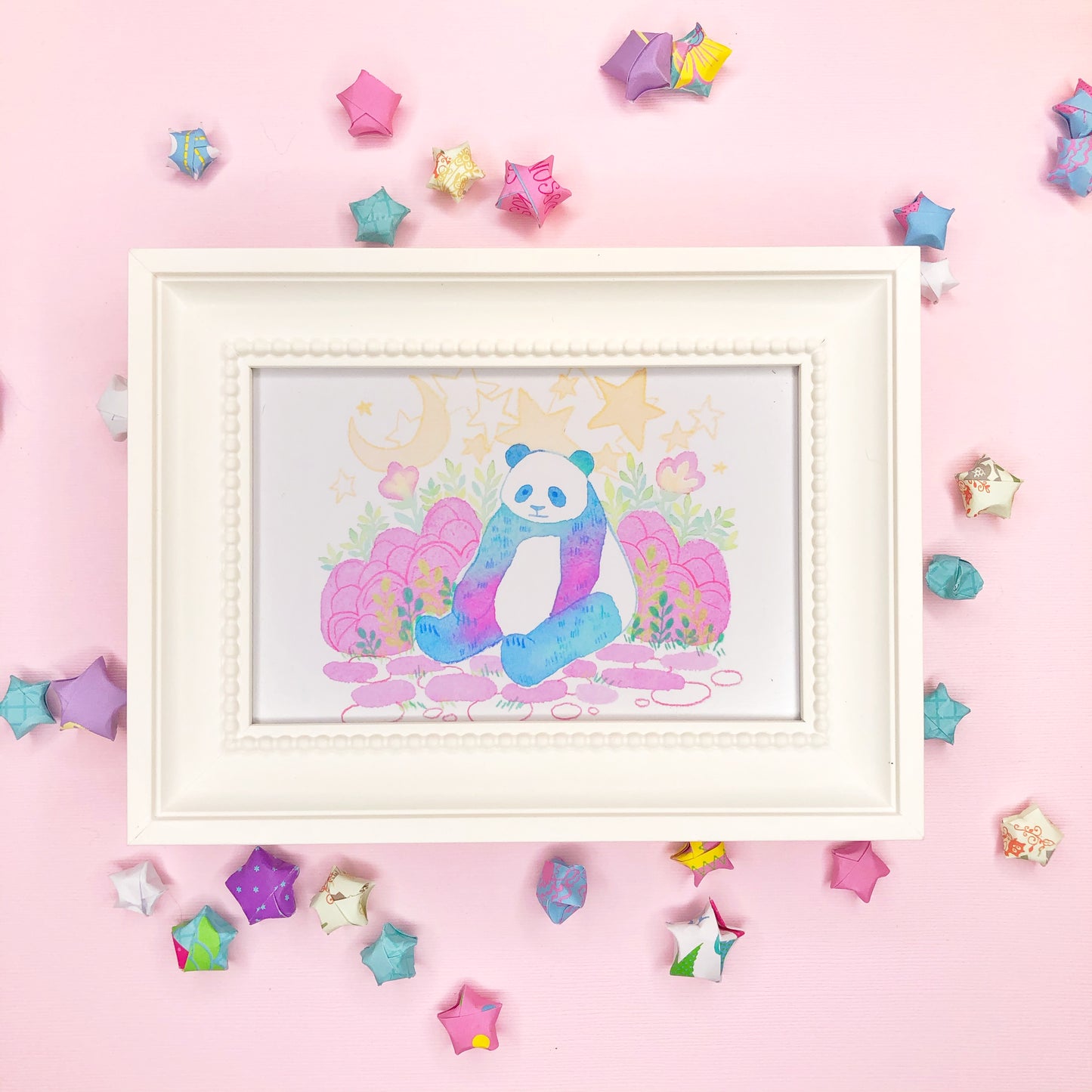 Cute Panda Bear Watercolor Art Print Wall Art Artwork for kids room, nursery, office, children's room, bathroom, home decor