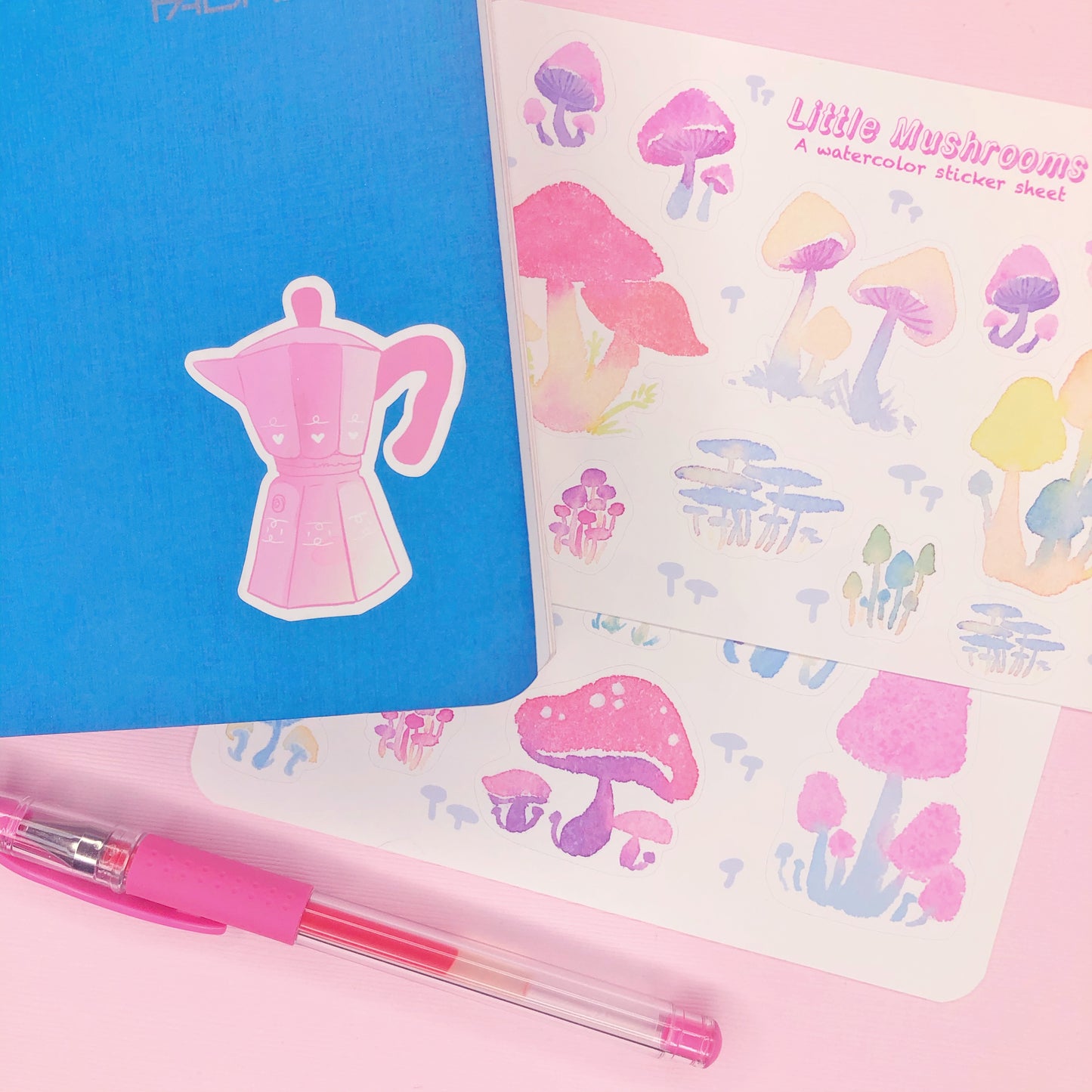 Watercolor Mushroom Stickers for Planners, Journals, Grimoire, Scrapbooking, Notebooks and more!