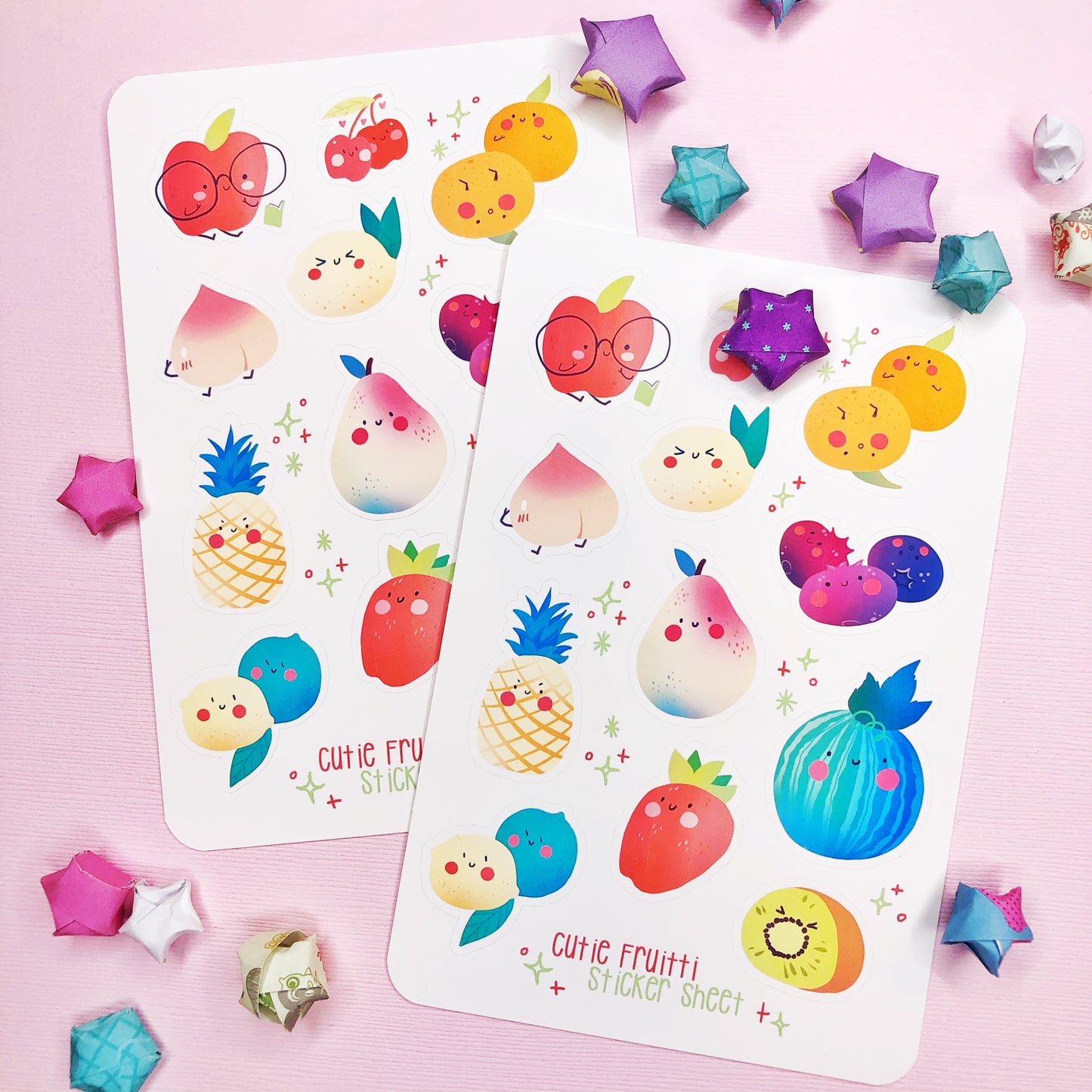 Kawaii Cute Fruit Stickers for Planners, Bullet Journal, Art Journals and more!