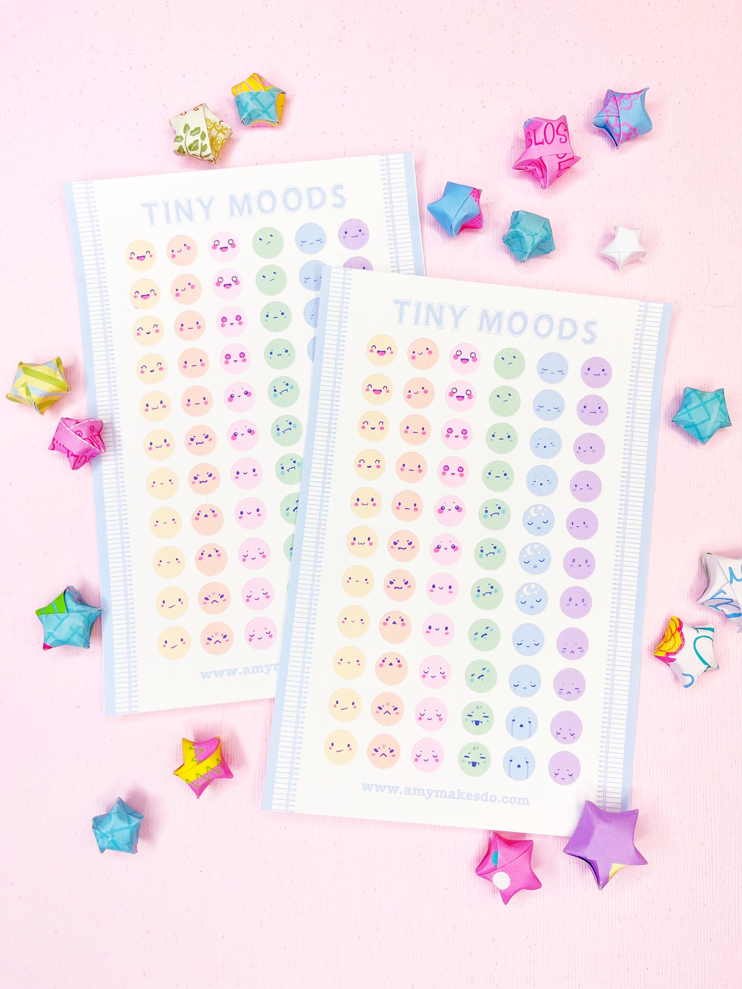 Cute Tiny Pastel Mood Stickers for Planners, Journals and more!