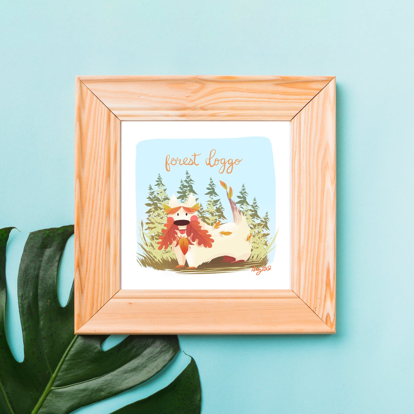 Cute Autumn Forest Dog Prints for Wall Decor, Kids Rooms, Baby and More!