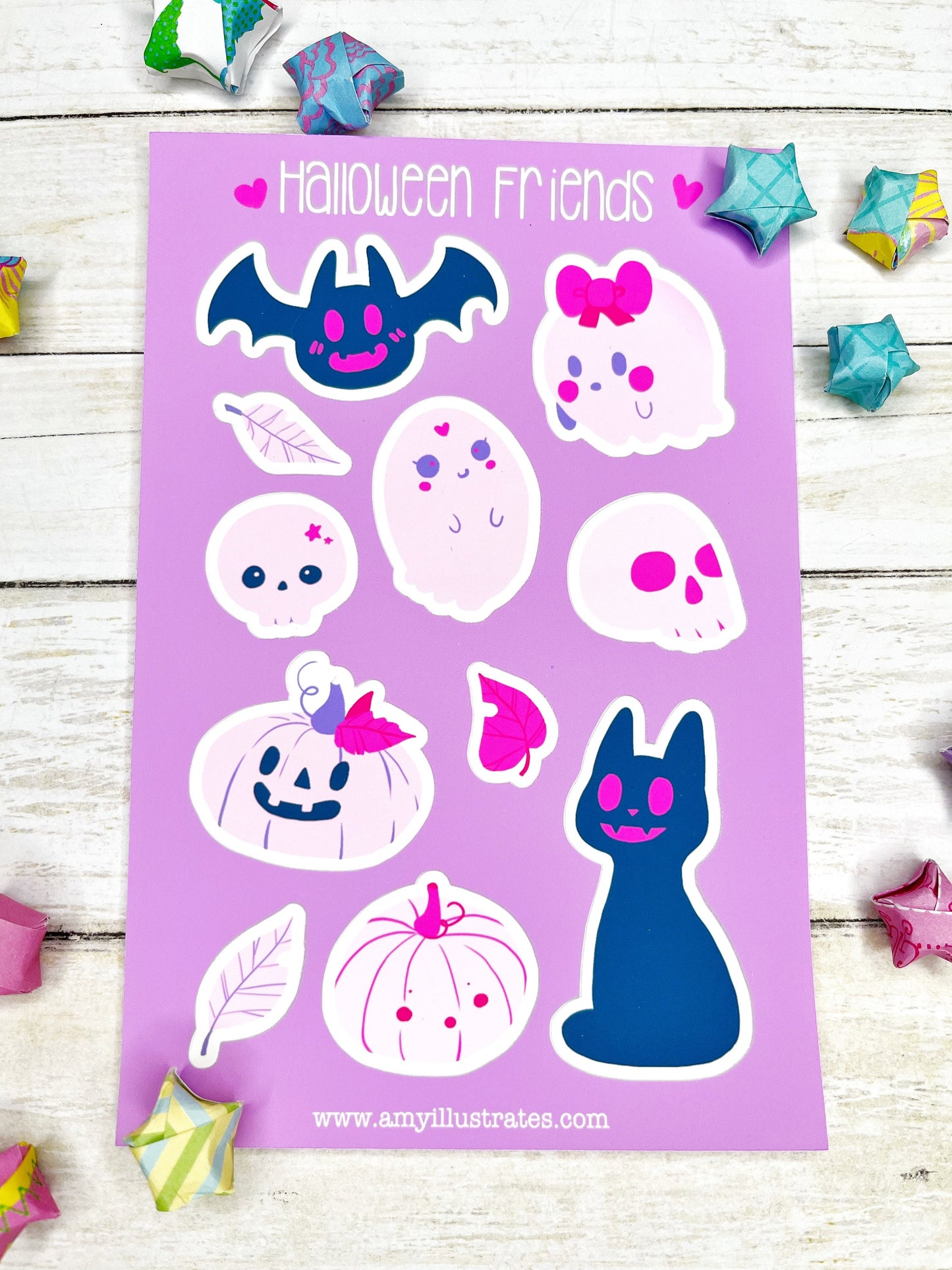 Cute Pastel Goth Halloween Stickers for Journaling, Scrapbooking, Decorating and more!