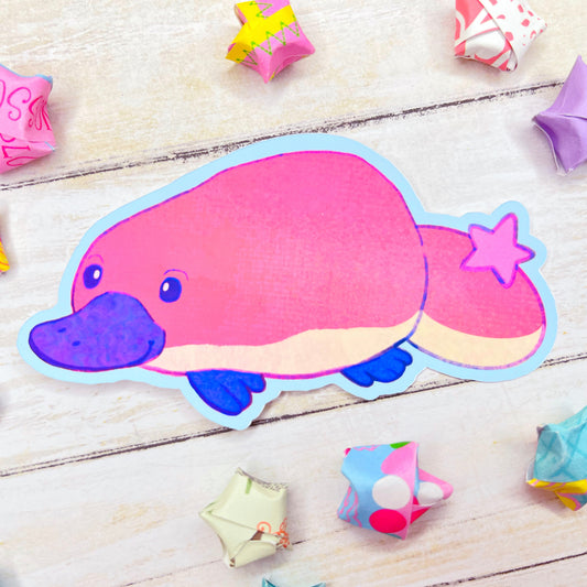 Cute kawaii Platypus stickers for water bottles, laptop, scrapbooking, planners and more!